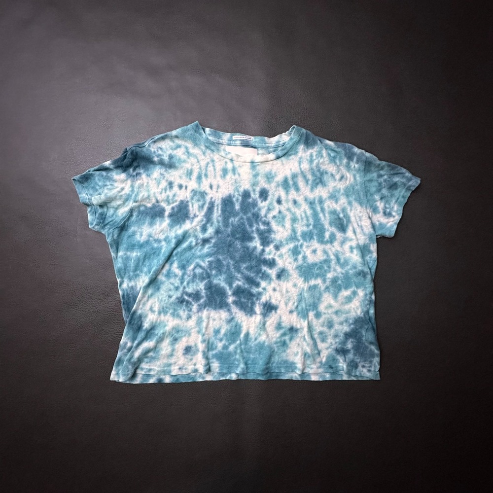 Mother Superior T Shirt Womens Large Blue High Sparrow Crop Linen Blend Comfort